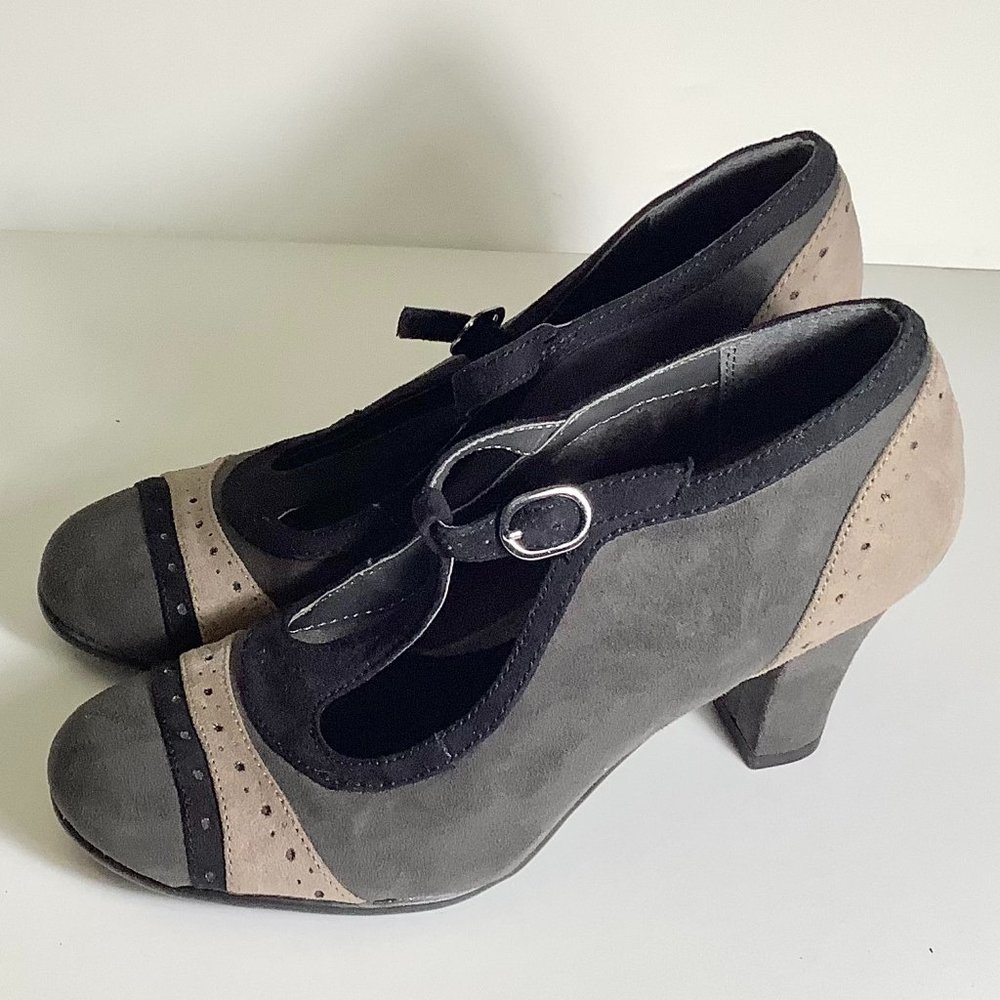 sz 5.5 6 Multi-tone Mary Jane Heels A2 by Aerosoles women's shoes